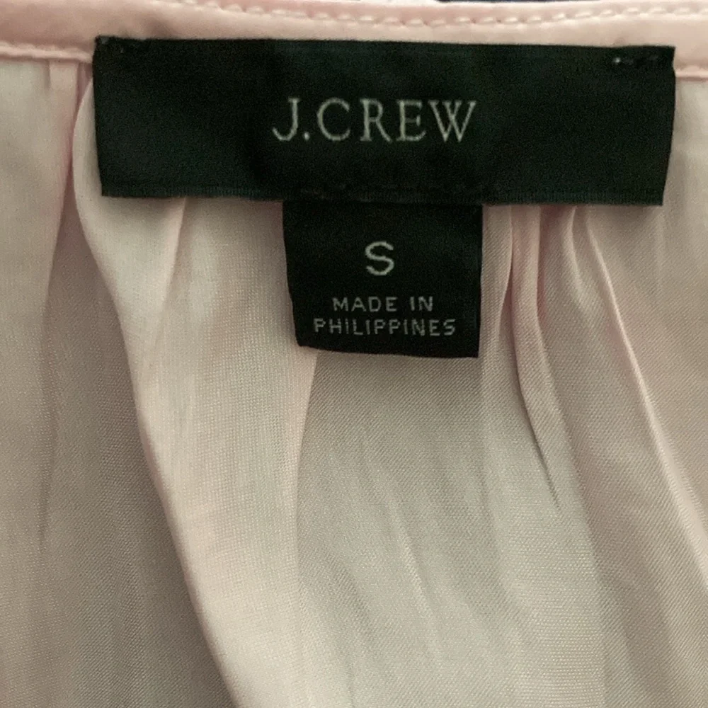 J.Crew Ruffle Featherweight Satin Scoopneck Blouse Top Sz S - Picture 5 of 6